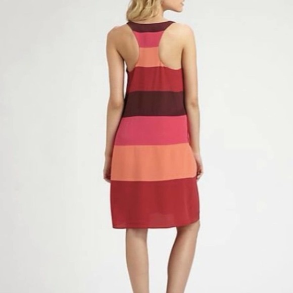 BCBGMaxAzria SILK Multicolor Racerback Dress - Picture 2 of 5
